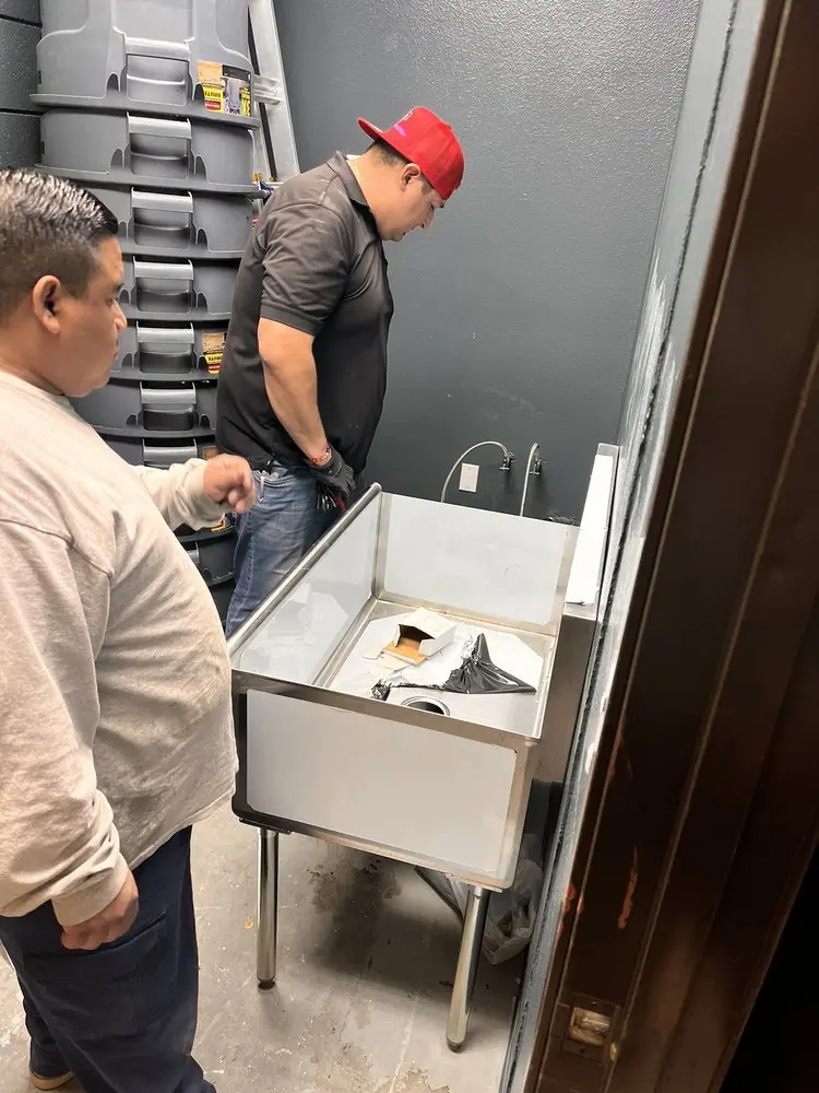 Commercial plumbing and sink installation in Silverado